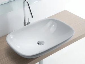 CLEAR 02 - Countertop ceramic washbasin _ LASA IDEA